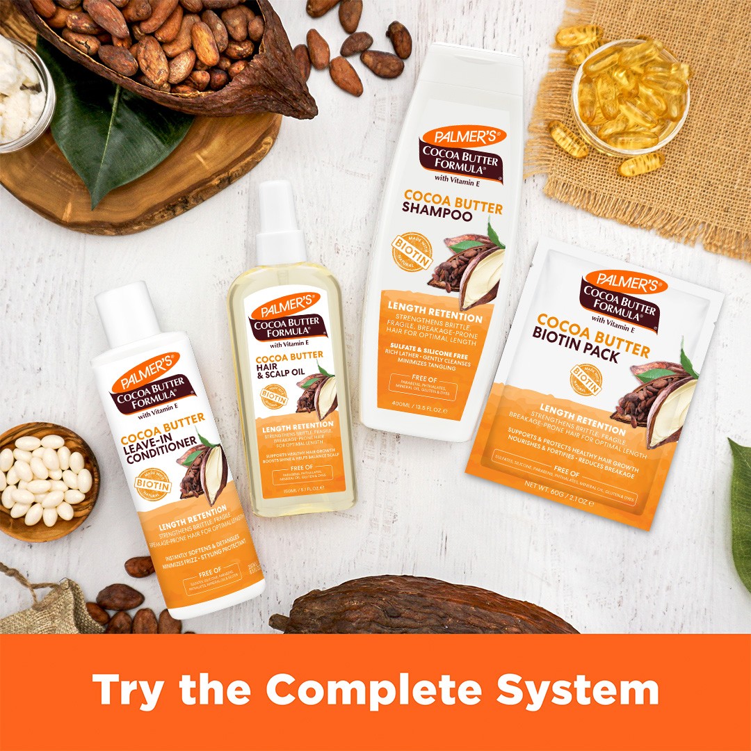 Palmer's Cocoa Butter Formula Biotin Hair & Scalp Oil For Fragile, Breakage Prone Hair For Optimal Length 150ml