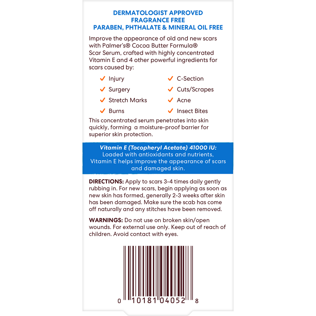 Palmer's Cocoa Butter Formula Vitamin E - Scar Serum For Old and New Scars 30ml