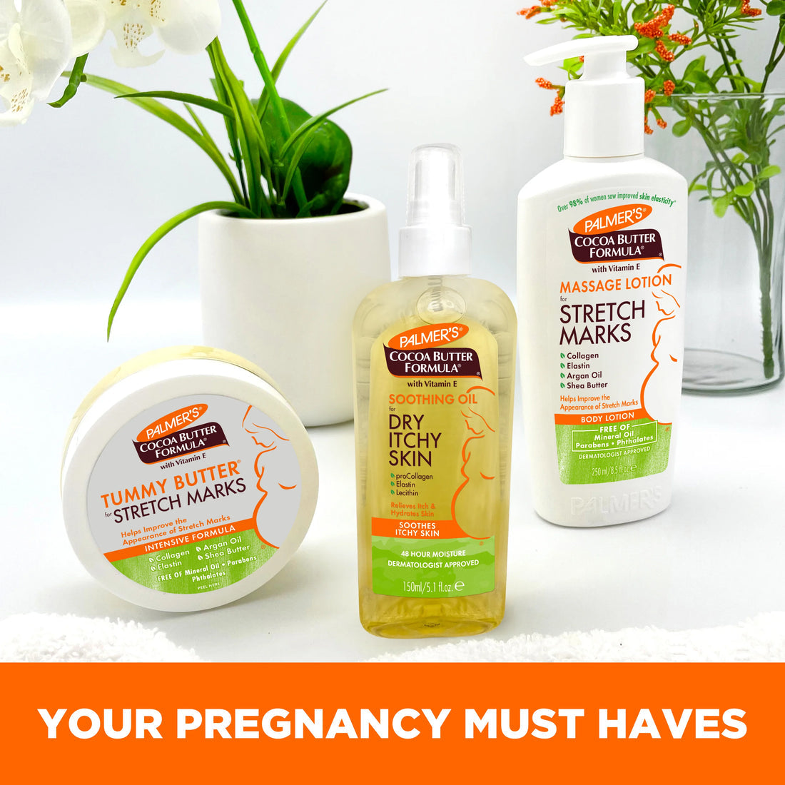 Palmer's Cocoa Butter Formula Soothing Oil For Dry & itchy Skin 150ml 48 hours Moisture