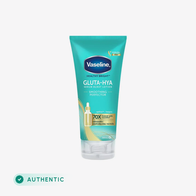 Vaseline Healthy Bright Gluta-Hya Serum Burst Lotion Smoothing Perfector is for rough, bumpy, and dull skin texture.