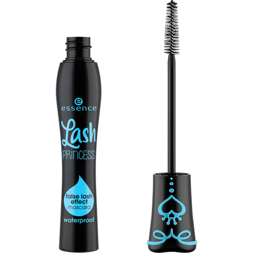 Essence Lash Princess mascara with black and blue design on a white background