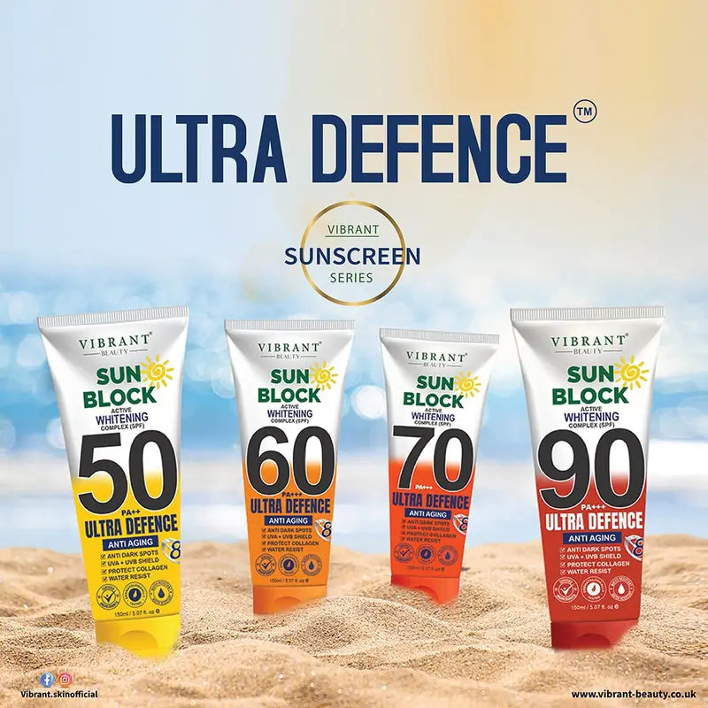 Vibrant Beauty Sunscreen Series Ultra Defense – SPF 50 – Aslam Beauty
