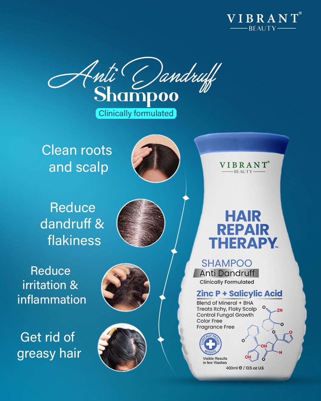 Vibrant Beauty Hair Repair Therapy Shampoo Anti Dandruff – Aslam Beauty