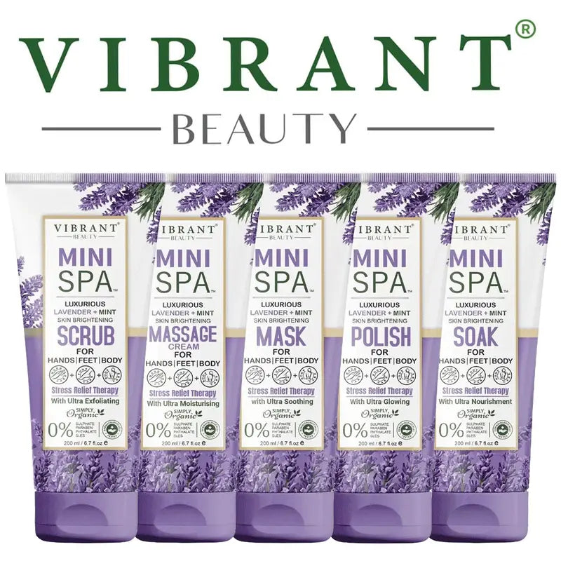 Vibrant Beauty Mini Spa Kit – Lavender & Mint – Pack of 5 – Aslam Beauty