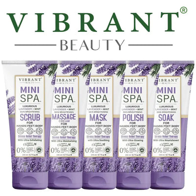 Vibrant Beauty Lavender & Mint Mini Spa Kit 200ml – Pack of 5