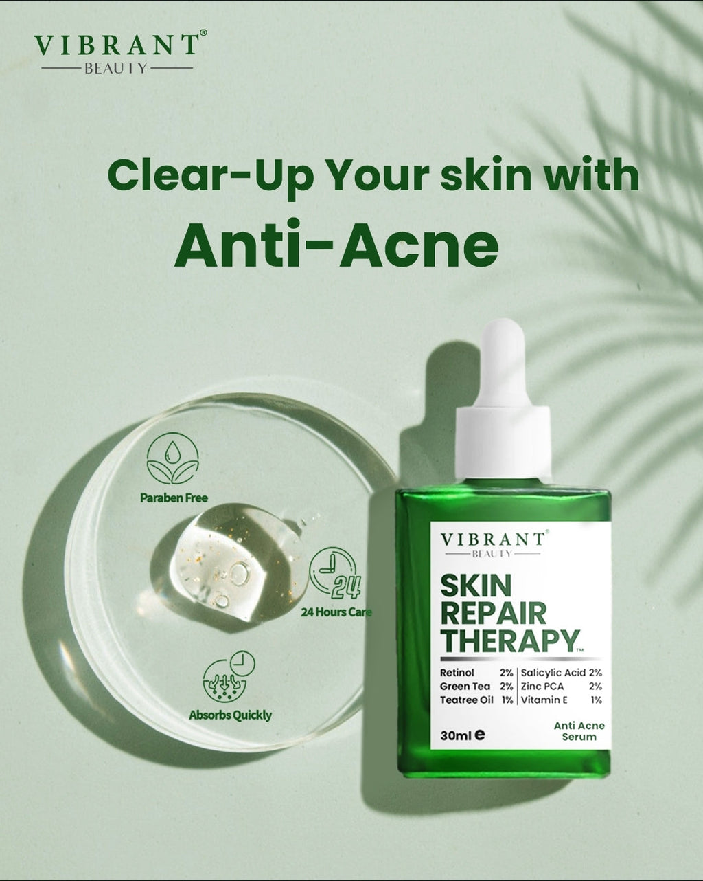 Vibrant Beauty Skin Repair Therapy Anti-Acne Serum (30ml) – Aslam Beauty