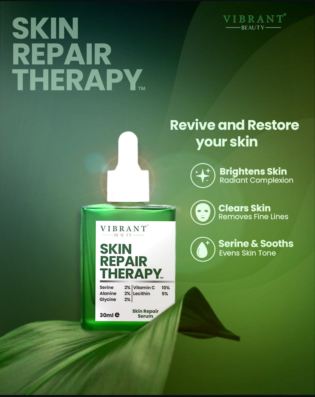 Vibrant Beauty Skin Repair Therapy Skin Repair Serum (30ml) – Aslam Beauty