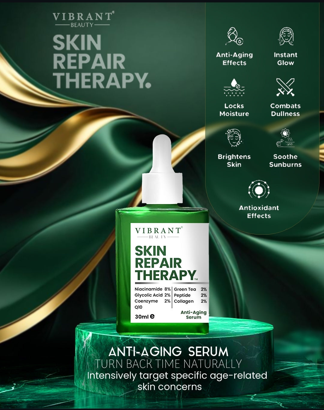 Vibrant Beauty Skin Repair Therapy Anti-Aging Serum (30ml) – Aslam Beauty