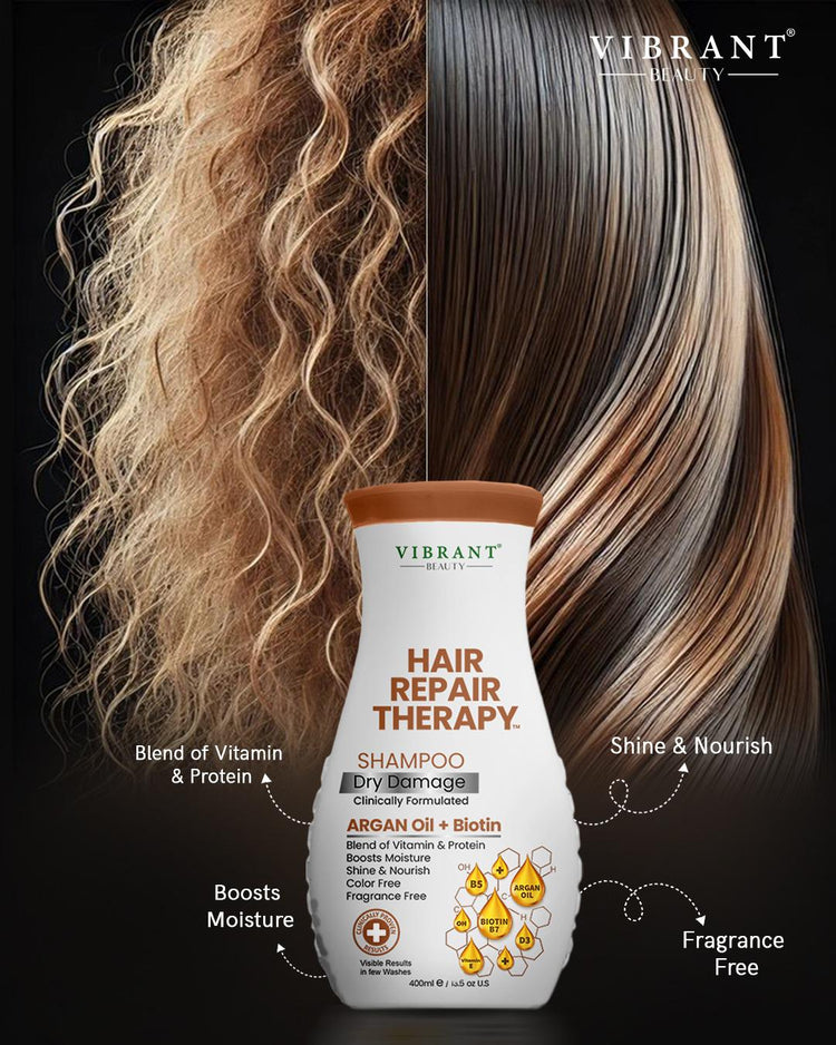 Vibrant Beauty Hair Repair Therapy Shampoo – Dry Damage (Argan Oil + Biotin) – Aslam Beauty