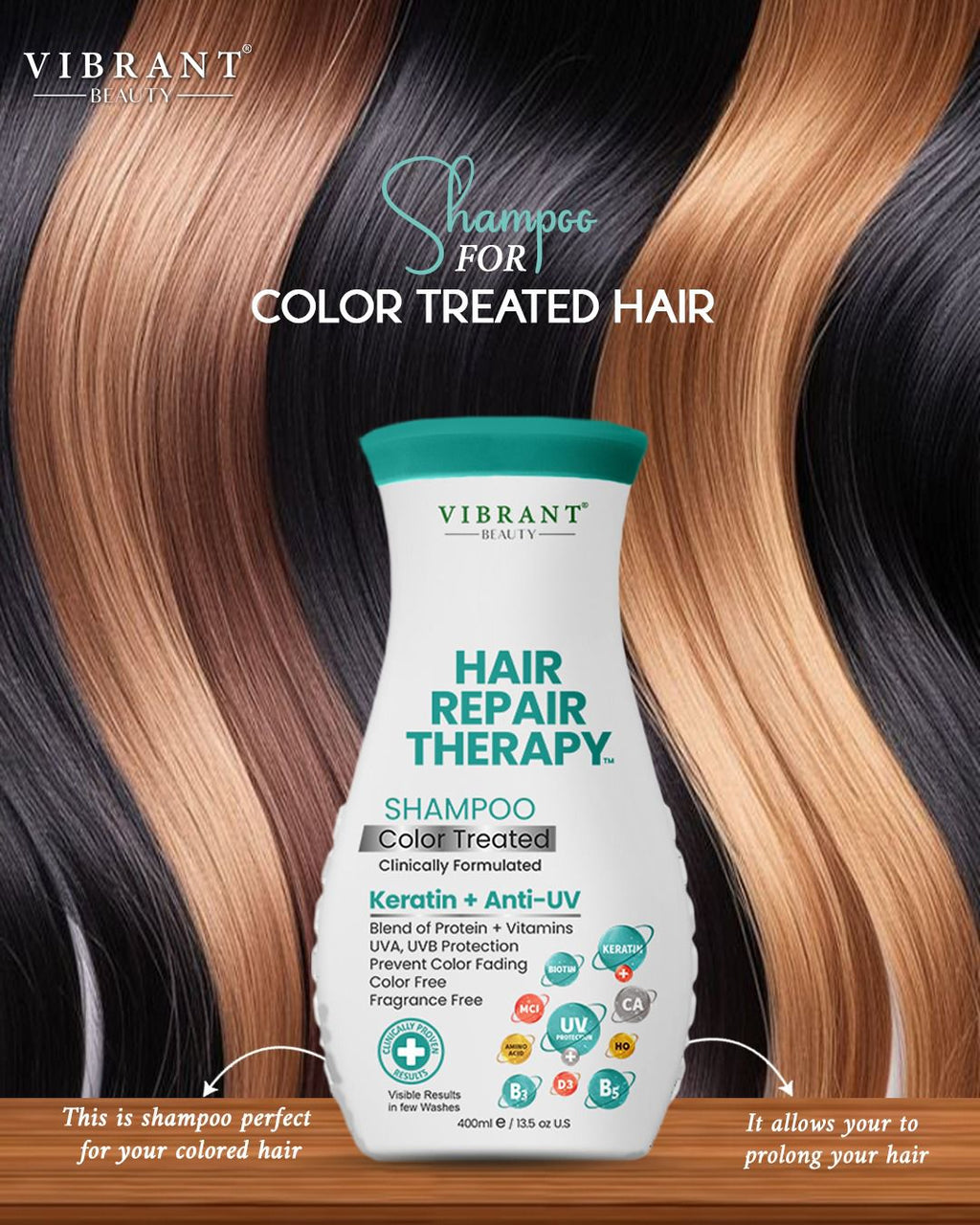 Vibrant Beauty Hair Repair Therapy Shampoo Color Treated – Aslam Beauty