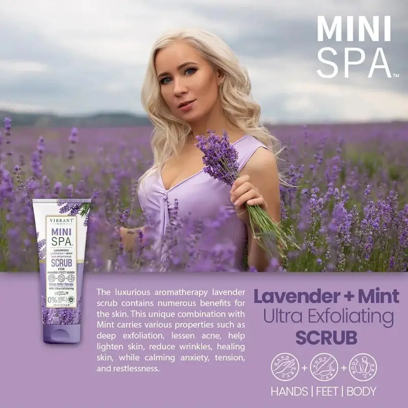 Vibrant Beauty Stress Relief Therapy Lavender & Mint Face Scrub – Aslam Beauty