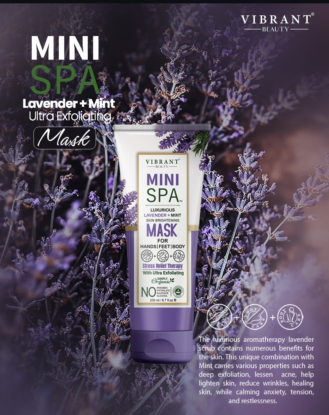 Vibrant Beauty Stress Relief Therapy Lavender & Mint Face Mask – Aslam Beauty