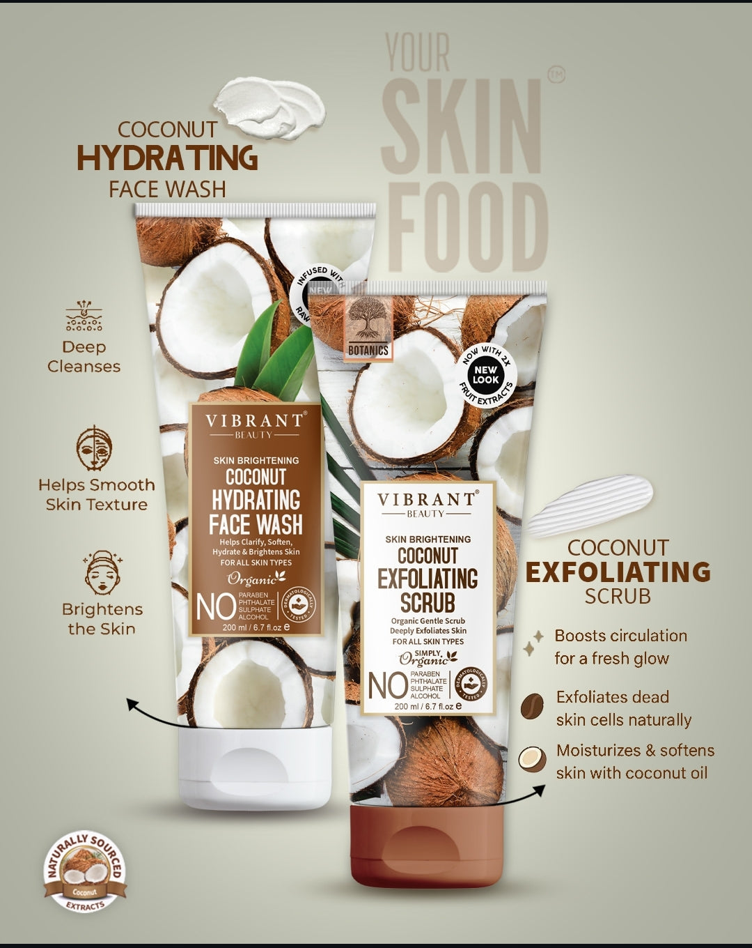 Vibrant Beauty Skin Brightening Coconut Hydrating Facewash – Combo Deal – Aslam Beauty