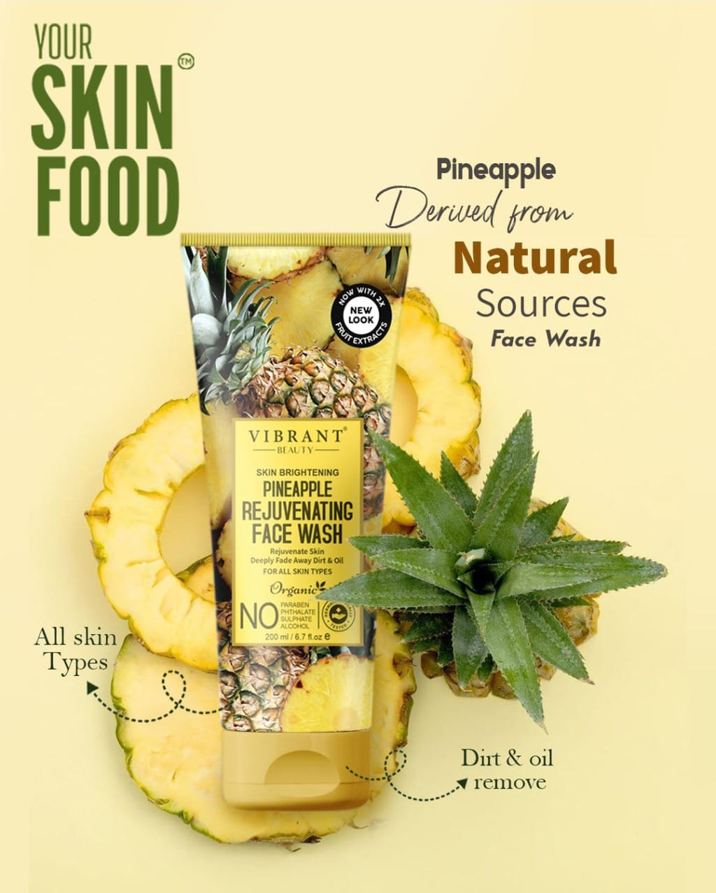 Vibrant Beauty Pineapple Rejuvenating Face Wash – Aslam Beauty