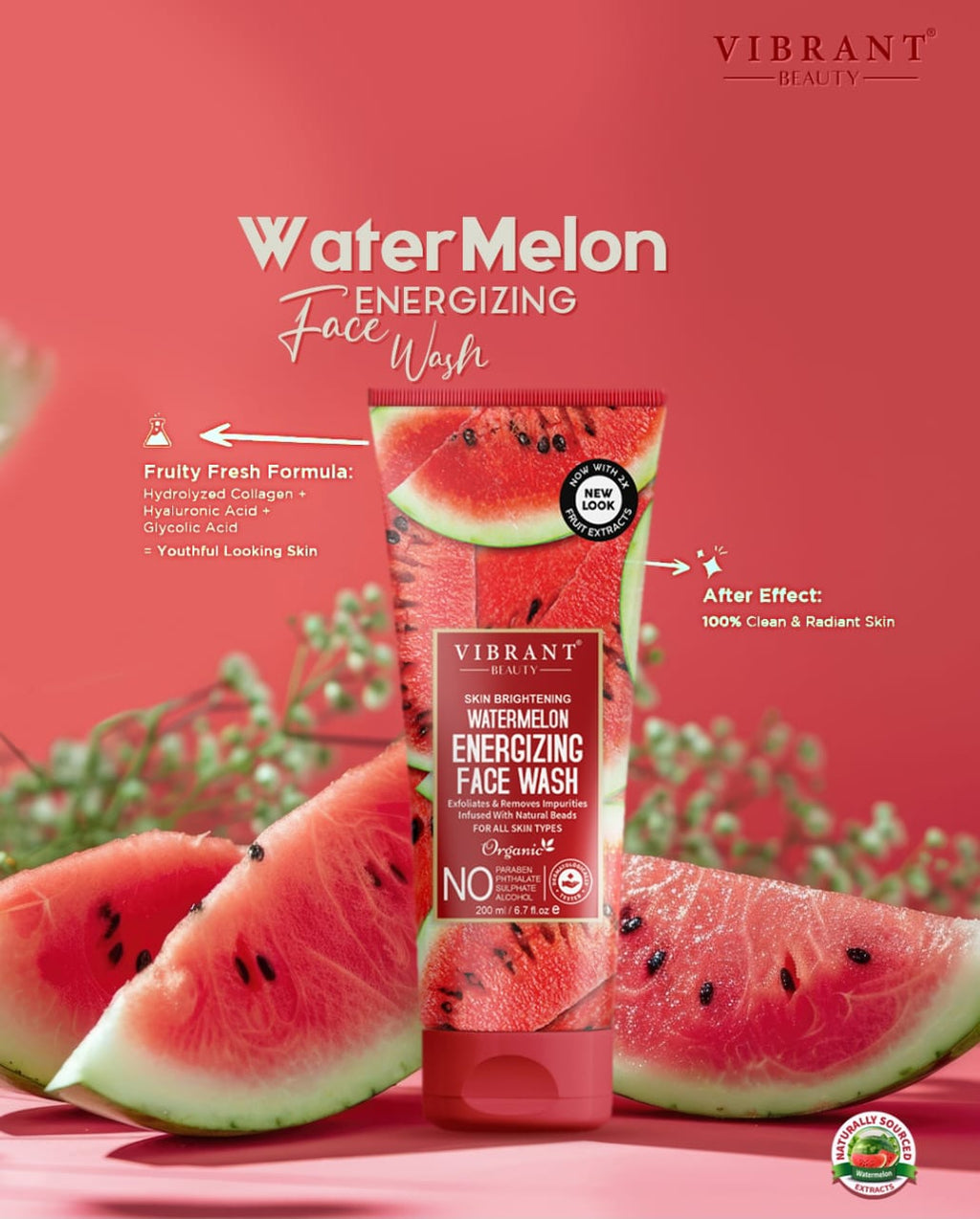 Vibrant Beauty Watermelon Energizing Face Wash – Aslam Beauty