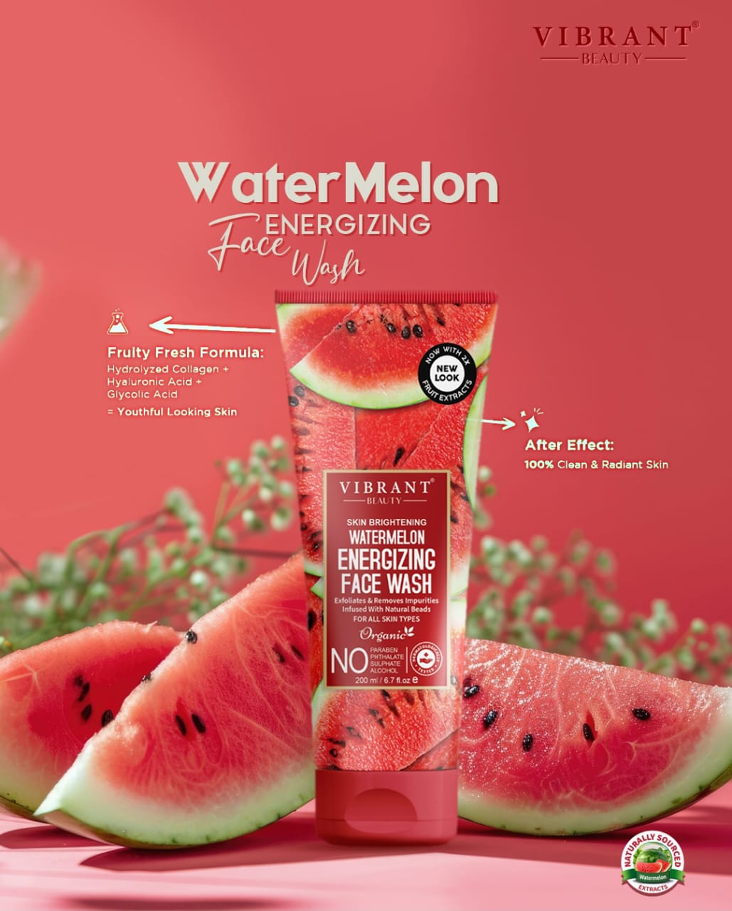 Vibrant Beauty Watermelon Energizing Face Wash – Aslam Beauty