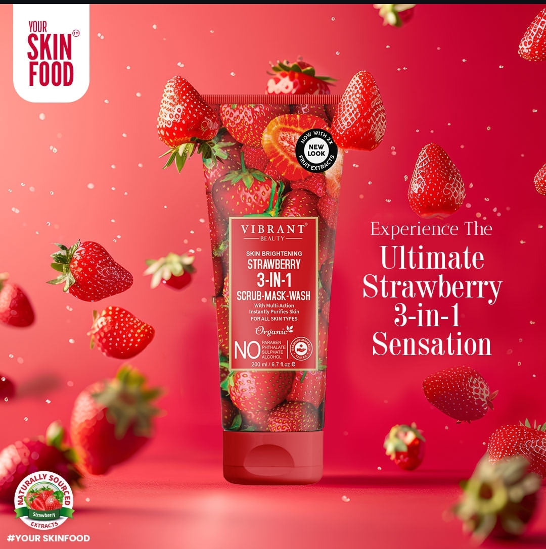 Vibrant Beauty Strawberry 3In1 Scrub-Mask-Wash – Aslam Beauty