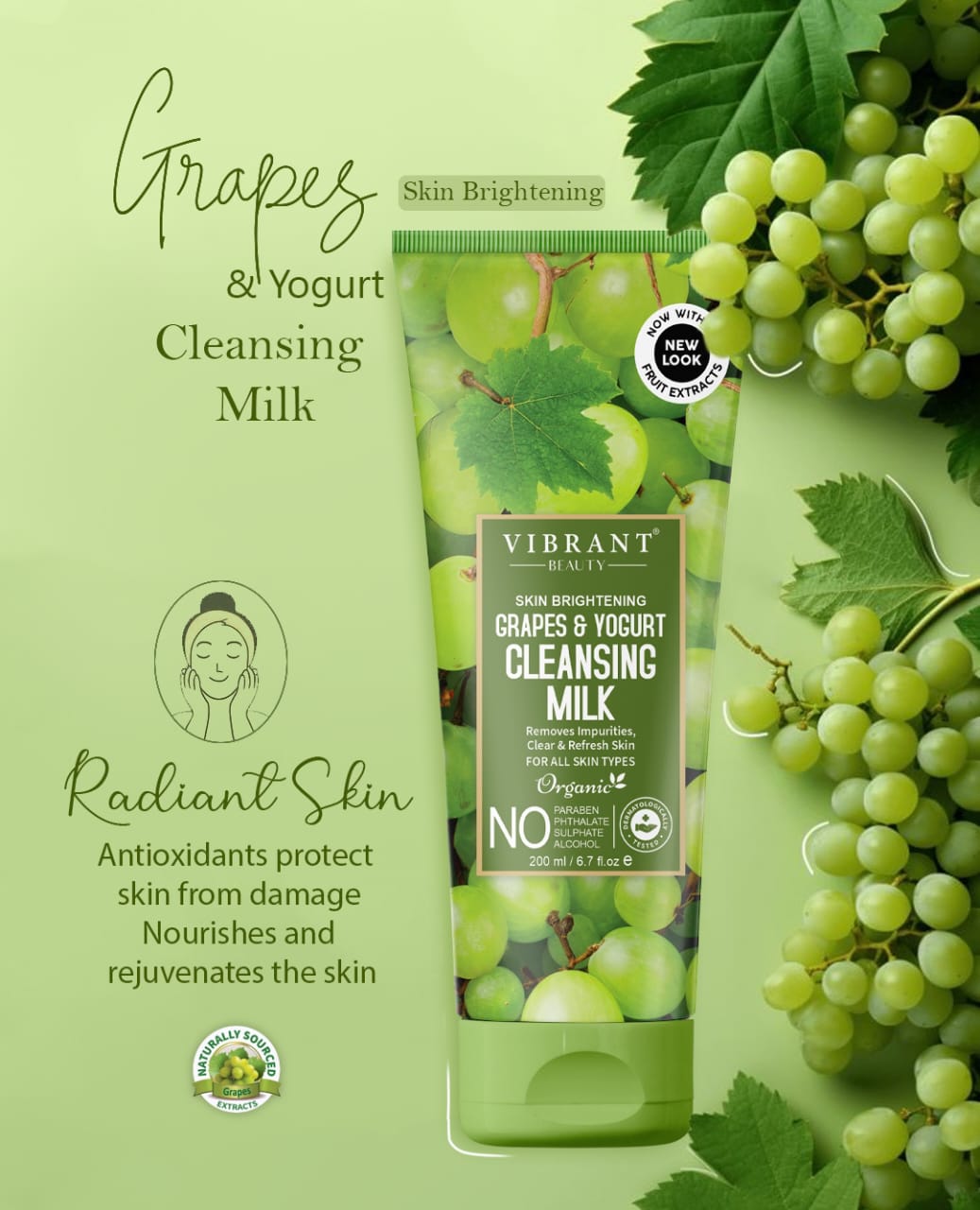Vibrant Beauty Grapes & Yogurt Cleansing Milk – Aslam Beauty