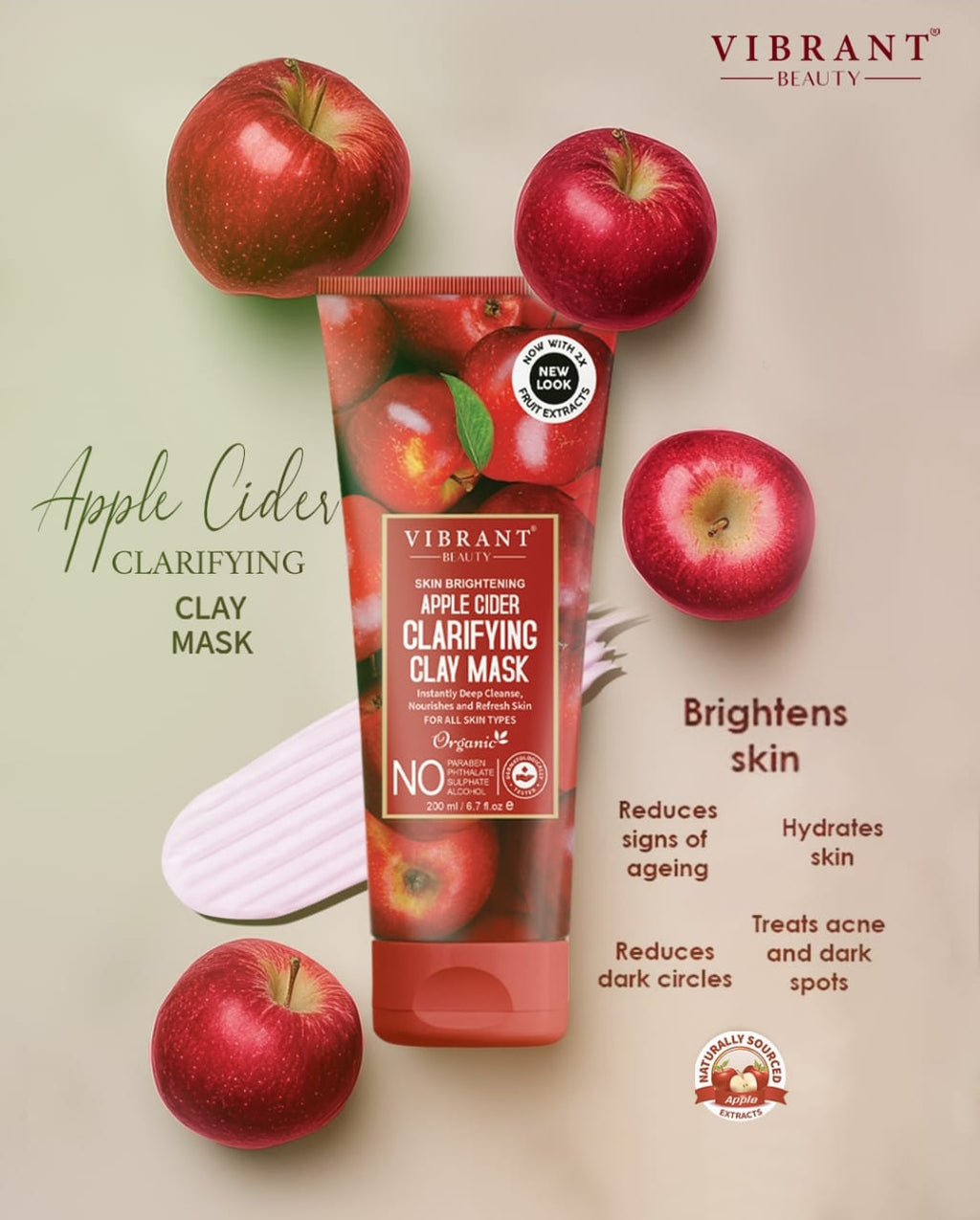 Vibrant Beauty Apple Cider Clarifying Clay Mask – Aslam Beauty