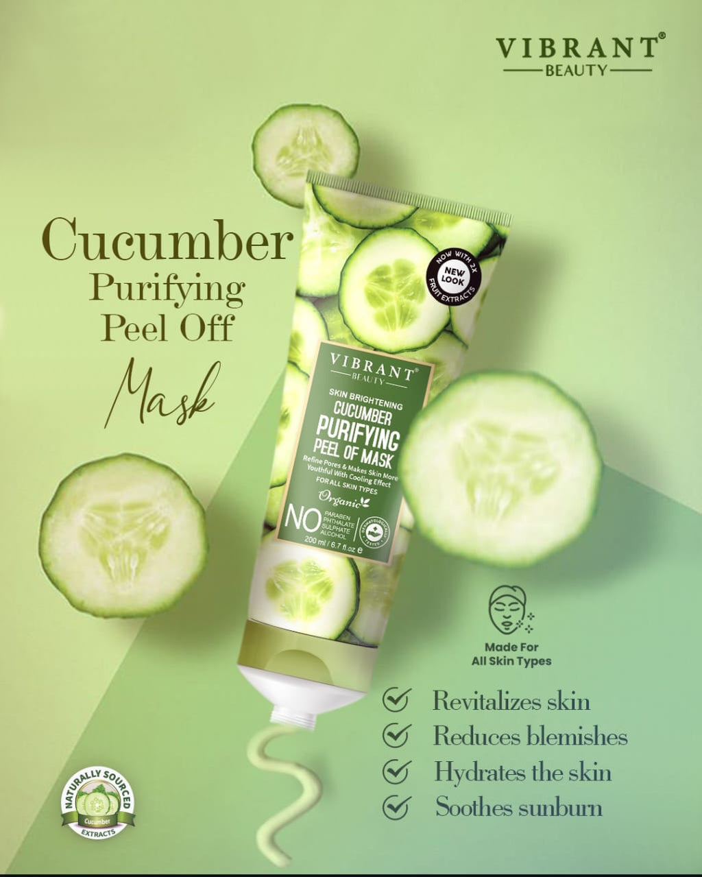 Vibrant Beauty Cucumber Purifying Peel-Off Mask – Aslam Beauty