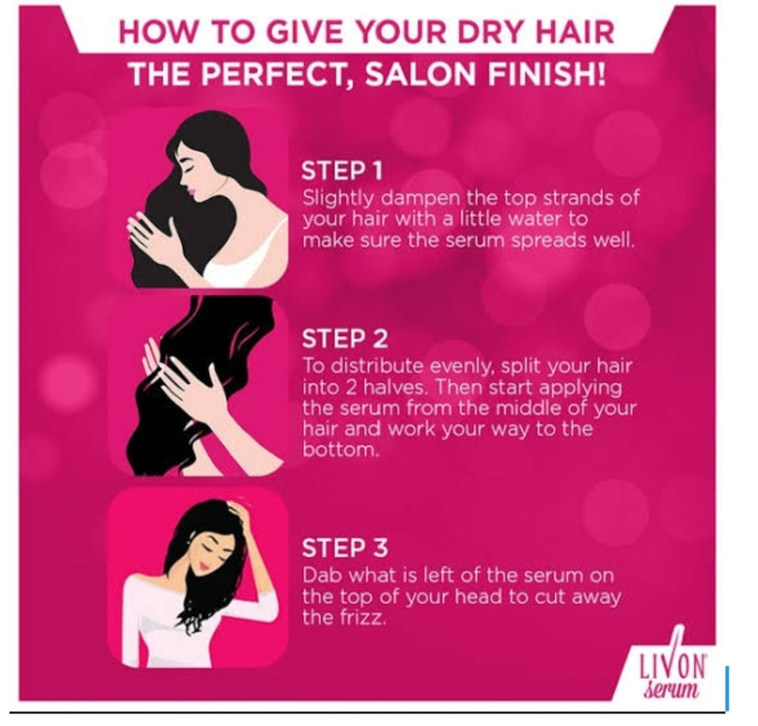 Livon Anti-Frizz Hair Serum – Smooth, Silky & Shiny Hair – Aslam Beauty