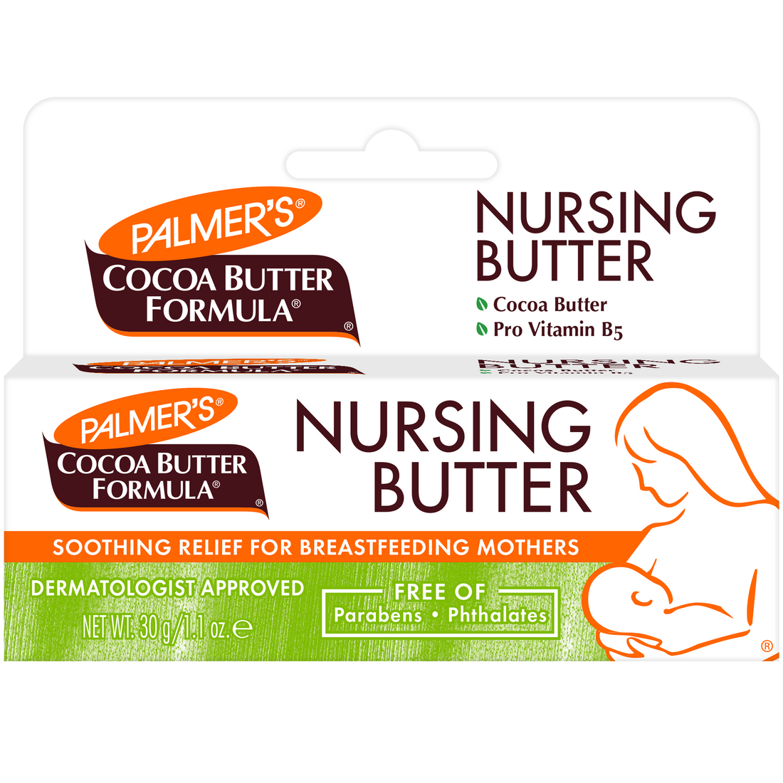 Palmer's Nursing Butter Nipple Cream for Pregnancy and Breastfeeding 30g Soothing Relief