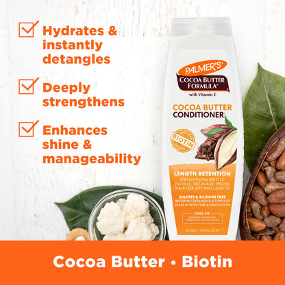 Palmer's Cocoa butter Biotin Conditioner For Hair Length Retention Silicone & Parabens free 400ml