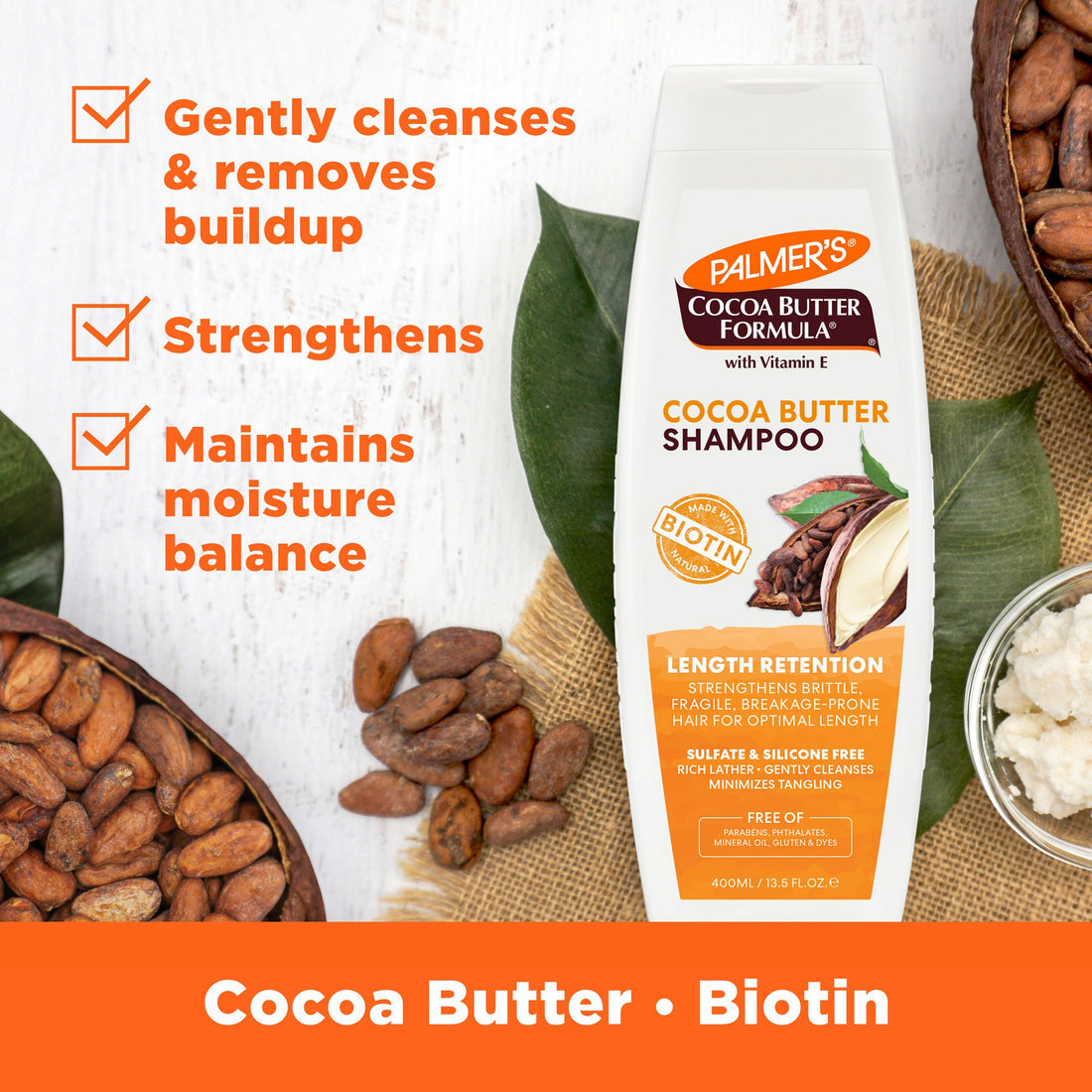 Palmer's cocoa butter biotin shampoo 400ml