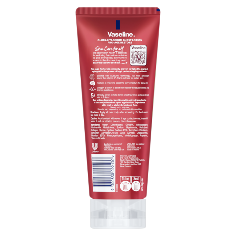 Vaseline Gluta-Hya Serum Burst Lotion Pro-Age Restore