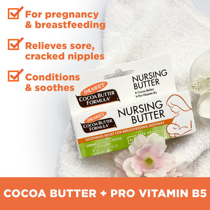 Palmer's Nursing Butter Nipple Cream for Pregnancy and Breastfeeding 30g Soothing Relief