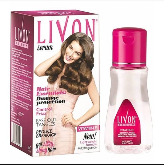 Livon Hair Serum – Vitamin E | Control Frizz & Reduce Breakage For All Hair Types