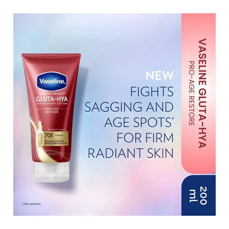 Vaseline Gluta-Hya Serum Burst Lotion Pro-Age Restore
