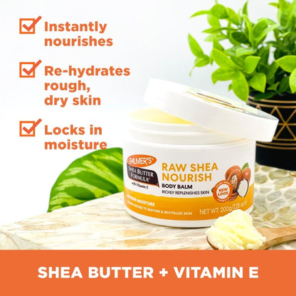 Palmer's Shea Butter Formula Raw Shea Nourish Body Balm Richly Replenishes Skin 48Hours Moisture 200g