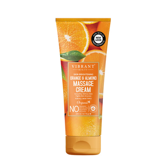 Vibrant Beauty Orange & Almond Massage Cream Fight Skin Dryness 200ml