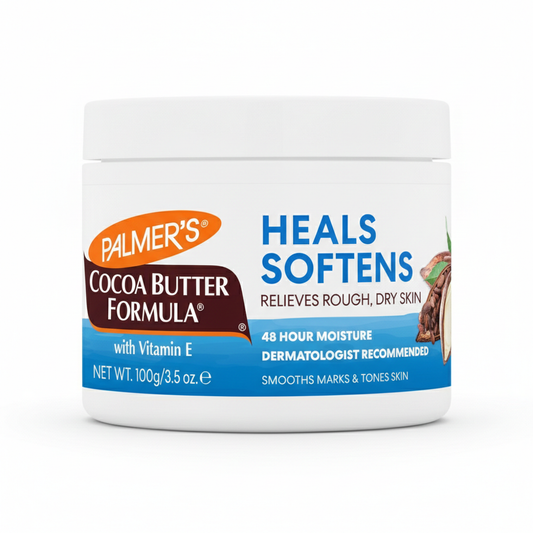 Palmer’s Cocoa Butter Formula Original Solid 100g with Vitamin E – 48 Hour Deep Moisture for Dry & Rough Skin