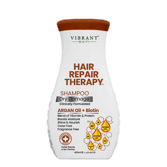 Vibrant Beauty Hair Repair Therapy Shampoo Dry Damage (Argan Oil + Biotin) (400ml)