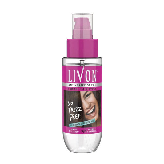Livon Anti-Frizz Hair Serum – Smooth, Silky & Shiny Hair For All Hair Types 50ml