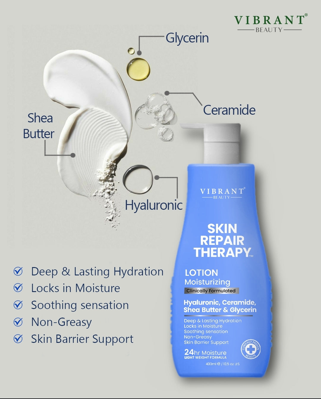 Vibrant Beauty Skin Repair Therapy Moisturizing Lotion (200ml)