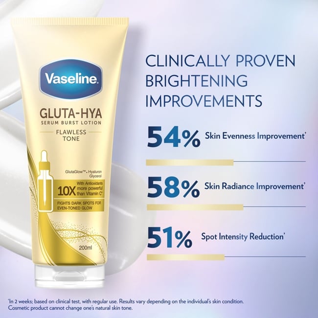 Vaseline Gluta-Hya Serum Burst Lotion Flawless Bright 200ml
