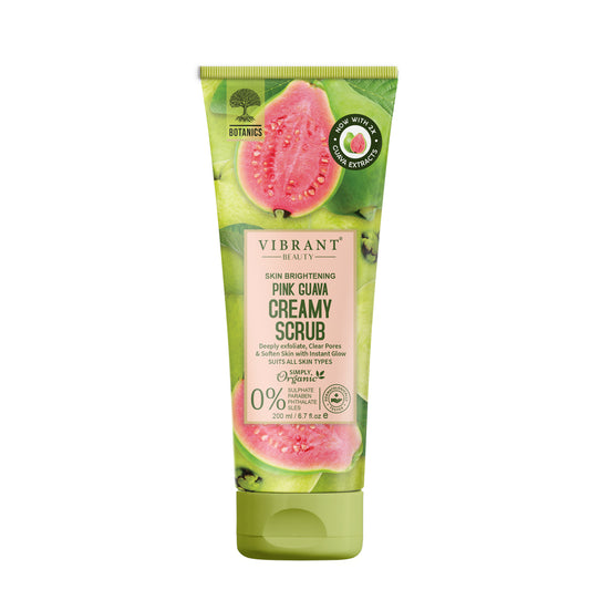 Vibrant Beauty Pink Guava Creamy Scrub For Pores and Soften Skin with instant Glow 200ml