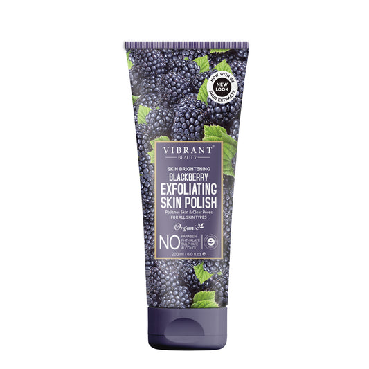 Vibrant Beauty Blackberry Exfoliating Skin Polish and clear Pores For All Skin Types 200ml